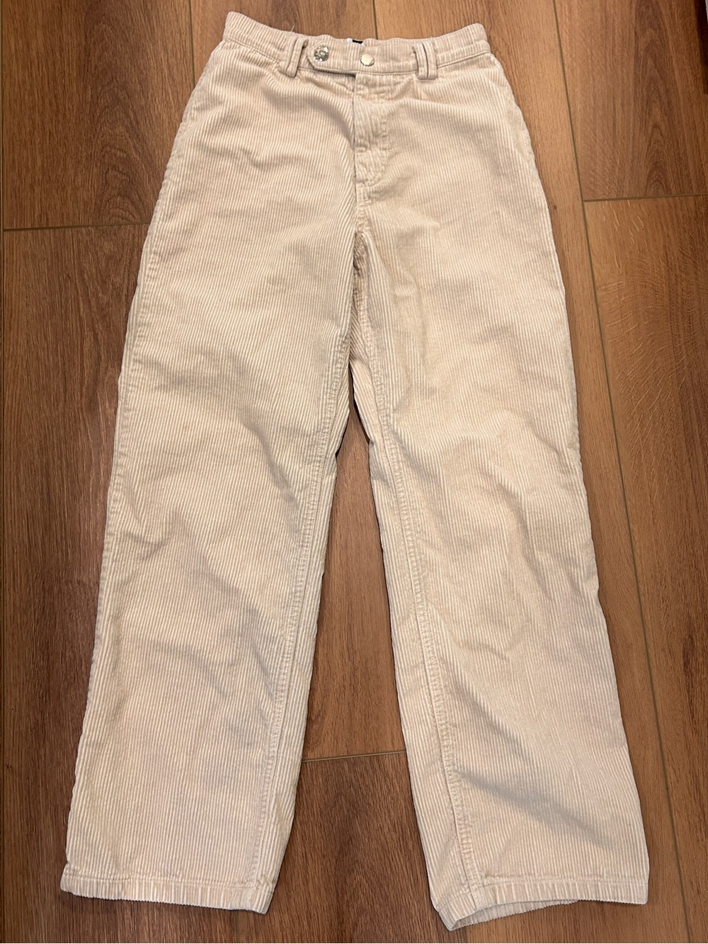 Princess Polly Beige Ribbed Corduroy Pants